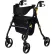 Medline Empower Rollator w/ 8" Casters, Black