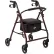 Medline Basic Rollator w/ 6" Casters, Burgundy