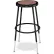 Interion® Steel Shop Stool with Hardboard Seat - Adjustable Height 25"-33" - Black - Pack of 2