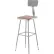 NPS Heavy Duty Stool with Backrest - Square - Hardboard - Height Adjustable 31" - 38" - Gray