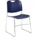 InterionĀ® Stacking Chair With Mid Back, Plastic, Navy - Pkg Qty 4