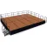 NPS® 16'x20' Stage Package, 24" Height, Hardboard Floor, Black Shirred Pleat Skirting