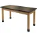 NPS Science Lab Table - Chemical Resistant Top - 60"L x 24"W x 36"H - Black w/ Oak Legs