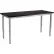 NPS Adj Height Science Lab Table, Chemical Resistant Top, 60"L x 24"W x 22-1/4"-37-1/4"H, Black/Gray
