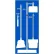 National Marker Janitorial Shadow Board, Blue on White, General Purpose Composite - SB102ACP