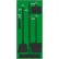 National Marker Janitorial Shadow Board, Green on Black, Pro Series Acrylic - SB103FG