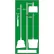 National Marker Janitorial Shadow Board, Green on White, Pro Series Acrylic - SB104FG