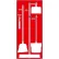National Marker Janitorial Shadow Board, Red on White, Pro Series Acrylic - SB106FG
