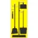 National Marker Janitorial Shadow Board, Yellow on Black, Industrial Grade Aluminum - SB107AL