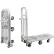 New Age Industrial Folding Aluminum Stocking Utility "L" Cart, 57"L x 20"W, 1200 lb. Capacity