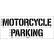Newstripe 8" Motorcycle Parking, on two lines -1/8" Thick, PolyTough, Plastic, White