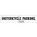 Newstripe 4" Mortorcycle Parking, on one line w/overspray panel, PolyTough, Plastic, White