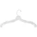 1500 Dress Hanger-Heavy Weight, 17"L, Plastic-WH, Pkg Qty 100