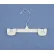1686-8 Skirt/Slack Hanger-Snap Grip W/Swivel Hook, 8"L, Plastic-WH, Pkg Qty 200