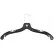 2405 Dress Hanger-Jumbo Weight, 17"L, Plastic-BK, Pkg Qty 100