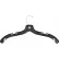 2505 Dress Hanger W/Chrome Hook-Medium Heavy Weight, 17"L, Plastic-BK, Pkg Qty 100
