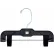 2610PCLH Skirt/Slack Hanger-Infant Super Heavy Weight W/Long Hook & Plastic Clips,Plastic-BK