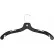 2900 Dress Hanger-Middle Heavy Weight, 19"L, Plastic-BK, Pkg Qty 100