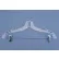 500RC Suit Hanger-Heavy Weight W/Metal Clips, 17"L, Plastic-CL, Pkg Qty 100
