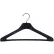 H90 Suit Hanger-Conacave Extra Wide Shouldered, 19"L, Plastic-BK, Pkg Qty 50