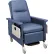 NK Medical Recliner with Infinite Recline, 5" Casters, Push Bar & Side Table, Bonnie Blue
