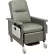NK Medical Recliner with Infinite Recline, 5" Casters, Push Bar & Side Table, Gray