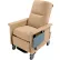 NK Medical Recliner with Swing Arms and Infinite Recline, Push Bar & Side Table, Natural