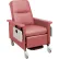 NK Medical Recliner with Infinite Recline, 5" Casters, Push Bar & Side Table, Tea Rose
