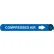 NMC™ Precoiled & Strap-On Pipe Marker, Compressed Air, Fits 3/4" - 1" Pipe Dia., Blue