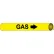 NMC™ Precoiled & Strap-On Pipe Marker, Gas, Fits 3/4" - 1" Pipe Dia.