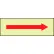 NMC™ Glow Fire Safety Arrow Graphic Sign, 6 Hour Glow, Rigid Plastic, 10"W x 3"H