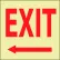 Glow Sign Rigid Plastic - Exit