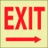Glow Sign Rigid Plastic - Exit(Right Arrow)
