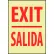 Glow Sign Rigid Plastic - Exit/Salida Bilingual