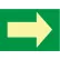 NMC™ Glow Fire Safety Arrow Graphic Sign, 6 Hour Glow, Rigid Plastic, 10"W x 7"H