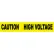 NMC 3"W x 1000'L Yellow Barricade Tape, "Caution High Voltage"