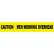 NMC 3"W x 1000'L Yellow Barricade Tape, "Caution Men Working Overhead"