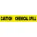 NMC 3"W x 1000'L Yellow Barricade Tape, "Caution Chemical Spill"