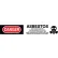 NMC 3"W x 1000'L Red/White Barricade Tape, "Danger Asbestos Cancer And Lung Disease Hazard"