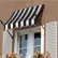 Awntech New Orleans Spear Arm Awning 5-3/8'W x 2-9/16'H x 1-5/16'D Black/White