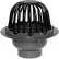 Oatey 78023 3" or 4" PVC Roof Drain with Cast Iron Dome