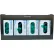 Omnimed Quad Stainless Steel Glove Box Holder with Magnet Mount, 21"W x 3-3/4"D x 10"H