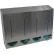 Omnimed® 307024 Stainless Steel Quadruple Bulk PPE Dispenser, 24"W x 5-3/4"D x 17"H