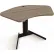 ConSet Electric Adjustable Desk, 55-1/8"W x 35-3/8"D, Black V-Base with Walnut Top