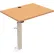ConSet Electric Height Adjustable Desk, 31-1/2"W x 23-5/8"D, Wall Mount Frame with Beech Top