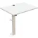 ConSet Electric Height Adjustable Desk, 31-1/2"W x 23-5/8"D, Wall Mount Frame with White Top
