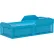 Cortech® USA Solstice Bed with Safety Rail, 80" x 36", Midnight Blue