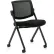 Offices To Go™ Mesh Back Flip-Seat Nesting Chair - Armless - Black