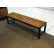 PARIS Site Furnishings Regency 6' Backless Bench, Pau Lope Wood Slats, Black