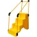 4 Step Plastic Step Stand W/ Handrails - Yellow 27"W x 38"D x 44"H - ST-4 YEL